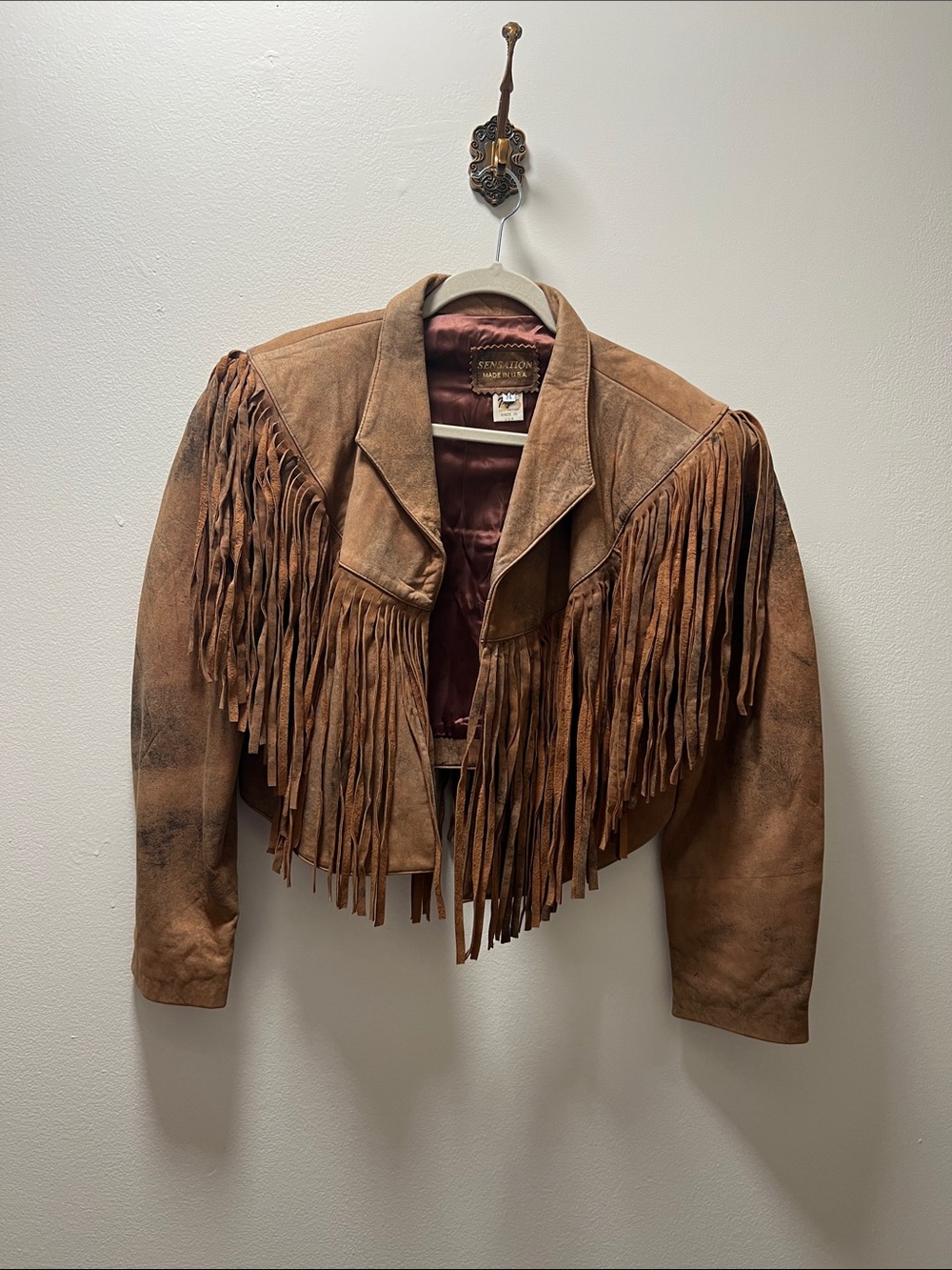 Vintage Leather Fringe Jacket